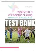 Essentials of Pediatric Nursing 4th Edition Kyle Carman Test Bank | Complete Guide A+
