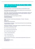 CMT State Exam Study Guide With 100&percnt; Complete Solution