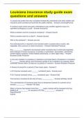Louisiana insurance study guide exam questions and answers