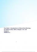 Test Bank - Introduction to Critical Care Nursing, 7th Edition (Sole, 2021), Chapter 1-21 | All Chapters