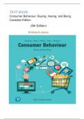 TEST BANK &colon;Consumer Behaviour&colon; Buying&comma; Having&comma; and Being &lpar;Canadian Edition&rpar; 9th Edition By  Michael Solomon latest edition 2024 