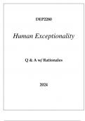 DEP2280 HUMAN EXCEPTONALITY Q & A EXAM 2024