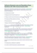 California Optometry Laws and Regulations Exam Questions with 100&percnt; Correct Answers 2024