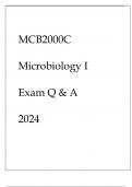 MCB2000C MICROBIOLOGY I EXAM Q & A 2024