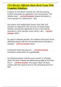 USA Hockey Officials Open Book Exam With Complete Solutions 