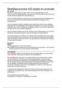 Bedrijfseconomie samenvatting h23 plaats en promotie havo