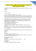 CNOR FLASHCARDS&vert; 142 QUESTIONS&vert; COMPLETE SOLUTIONS&vert; 42 PAGES GRADED A&plus;