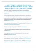 AORN PERIOP 101 FINAL EXAM &lpar;2024&rpar;  COMPLETE TOP SOLUTION RATED A WITH  100 QUESTIONS AND VERIFIED ANSWERS