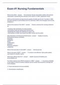 Exam &num;1 Nursing Fundamentals Questions and Answers 100&percnt; Score