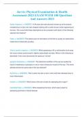 Jarvis&colon; Physical Examination & Health  Assessment 2023 EXAM WITH 100 Questions  And Answers 2023