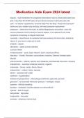 Medication Aide Exam 2024 latest