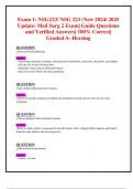 Exam 1&colon; NSG223&sol; NSG 223 &lpar;New 2024&sol; 2025 Update&rpar; Med Surg 2 Exam&vert; Guide Questions  and Verified Answers&vert; 100&percnt; Correct&vert; Graded A- Herzing 