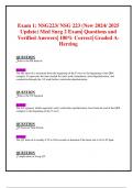 Exam 1&colon; NSG223&sol; NSG 223 &lpar;New 2024&sol; 2025  Update&rpar; Med Surg 2 Exam&vert; Questions and Verified Answers&vert; 100&percnt; Correct&vert; Graded A- Herzing 