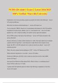 NURS 620 Adult 1 Exam 2 Latest 2024/2025 100% Verified -Maryville University