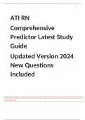 ATI RN Comprehensive Predictor Latest Study Guide Updated Version 2024 New Questions Included