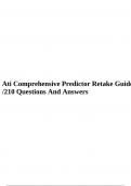 Ati Comprehensive Predictor Retake Guide /210 Questions And Answers.