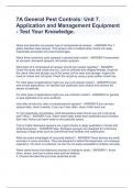 7A General Pest Controls&colon; Unit 7&period; Application and Management Equipment - Test Your Knowledge&period;