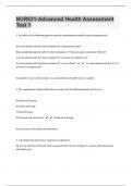 NUR631-Advanced Health Assessment Test 113 Exam Questions And Answers|40 Pages