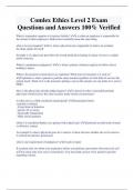 Comlex Ethics Level 2 Exam  Questions and Answers 100&percnt; Verified 