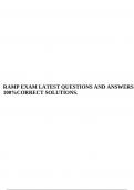 RAMP EXAM LATEST QUESTIONS AND ANSWERS 100%CORRECT SOLUTIONS.