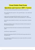 Visual Media Final Exam Questions and Answers 100&percnt; Correct