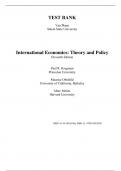 Test Bank for International Economics Theory and Policy, 11th Edition by Paul R. Krugman, Maurice Obstfeld, Marc Melitz