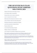 THE SEVENTH MAN EXAM  QUESTIONS WITH VERIFIED  SOLUTIONS 2024 