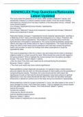 NGN&sol;NCLEX Prep Questions&sol;Rationales Latest Updated