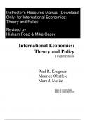 Solution Manual for International Economics Theory and Policy, 12th Edition by Paul R. Krugman,  Maurice Obstfeld,