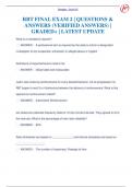 RBT FINAL EXAM 2 &vert; QUESTIONS &  ANSWERS &lpar;VERIFIED ANSWERS&rpar; &vert;  GRADED&plus; &vert; LATEST UPDATE