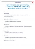 RBT FINAL EXAM &vert; QUESTIONS &  ANSWERS &lpar;VERIFIED ANSWERS&rpar; &vert;  GRADED&plus; &vert; LATEST UPDATE