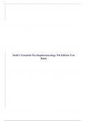 Stahl&rsquo;s Essential Psychopharmacology 5th Edition Test Bank