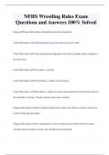 NFHS Wrestling  BUNDLED Exams  with Complete Solutions &vert; Updated Version Verified by Experts
