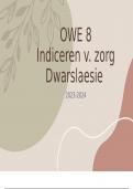 Dwarslaesie OWE 8 - indiceren v. zorg