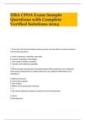 IIBA CPOA Exam Sample Questions with Complete Verified Solutions 2024