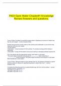     PADI Open Water Chapter#1 Knowledge Review Answers and questions.