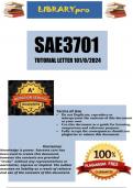 SAE3701 TUTORIAL LETTER 101/0/2024
