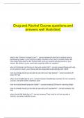  Drug and Alcohol Course questions and answers well illustrated&period;