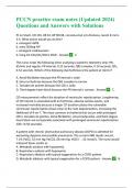 PCCN practice exam notes (Updated 2024) Questions and Answers with Solutions