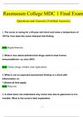 NUR 2356 / NUR2356: Multidimensional Care I / MDC 1 Final Exam Study Guide Questions and Answers (2024 / 2025) (Verified Answers)
