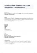D351 Functions of Human Resources Management Pre Assessment
