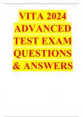 VITA 2024 ADVANCED TEST EXAM QUESTIONS & ANSWERS
