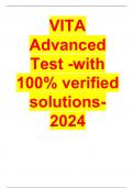 VITA Advanced Test -with 100% verified solutions-2024