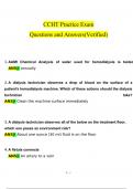 CCHT Practice Exam Questions and Answers (2024 / 2025) (Verified Answers)