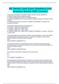 NC Dental Laws Exam Questions And Answers Solved 100&percnt; Correct&excl;
