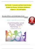 TEST BANK For Community and Public Health Nursing: Evidence for Practice, 3rd Edition by DeMarco, Walsh, Verified Chapters 1 - 25, Complete Newest Version