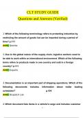 CLT STUDY GUIDE Questions and Answers (2024 / 2025) (Verified Answers)