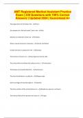AMT Registered Medical Assistant Practice Exam &vert; 230 Questions with 100&percnt; Correct Answers &vert; Updated 2024 &vert; Guaranteed A&plus;
