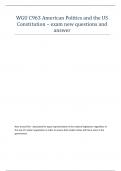 WGU C963 American Politics and the US Constitution – exam new questions and answer