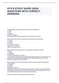 CP-FS STUDY GUIDE (2024) QUESTIONS WITH CORRECT ANSWERS.
